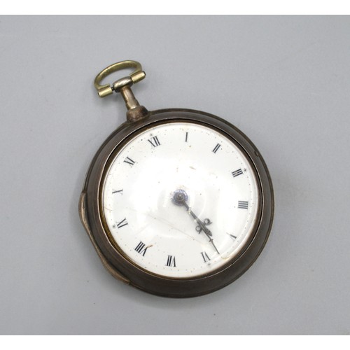 100 - A George III Silver Pair Cased Pocket Watch with verge movement by James Bell, London, London 1815