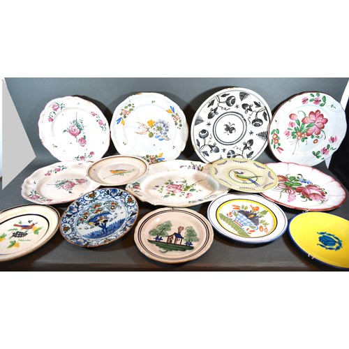 19 - A Collection of French Faience Plates