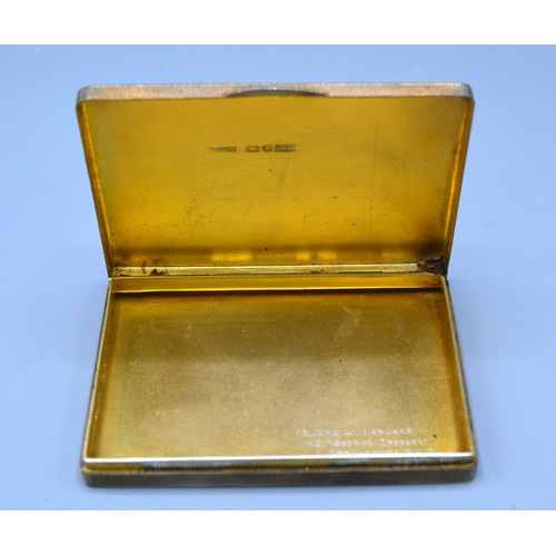 111 - A George V Silver Gilt and Enamel Card Case by Asprey, London 1933, 6 x 8 cms