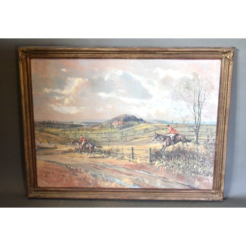 44 - Graham Smith Hunting Scene, watercolour, signed, 56 x 76 cms