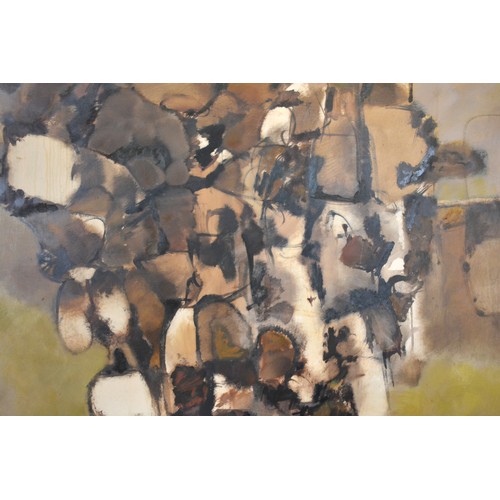 62 - Dzwig abstract oil on board 74cms x 90cms together with another similar by the same artist 74cms x 9... 