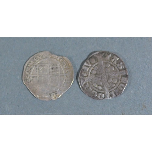 213 - An Edward I silver penny together with an Elizabeth I half groat