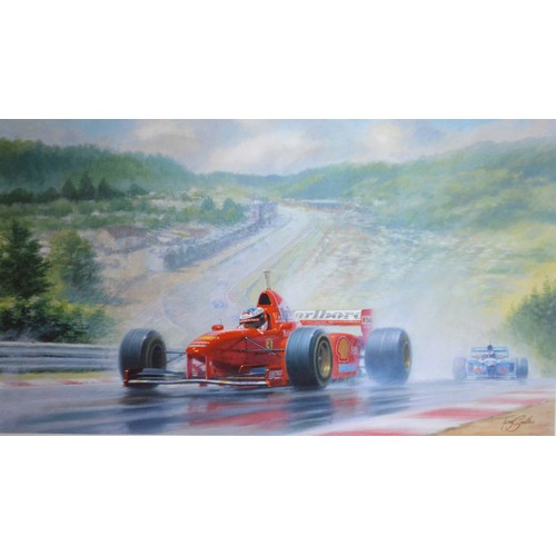 51 - After Tony Smith 'The Rain Master, Belgian Grand Prix 1997' limited edition print, signed in pencil