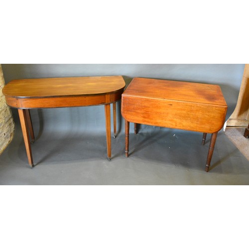 327 - A 19th Century Mahogany Side Table together with a 19th Century Mahogany Pembroke Table