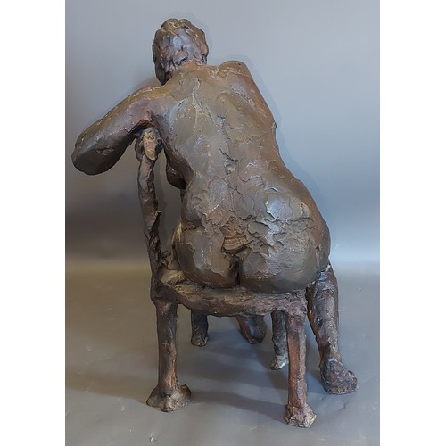 266 - Sir Anthony Caro OM CBE , Seated Woman, a patinated bronze sculpture, numbered 140, 63cms tall. 

Pr... 