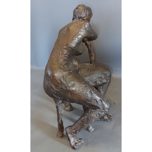 266 - Sir Anthony Caro OM CBE , Seated Woman, a patinated bronze sculpture, numbered 140, 63cms tall. 

Pr... 