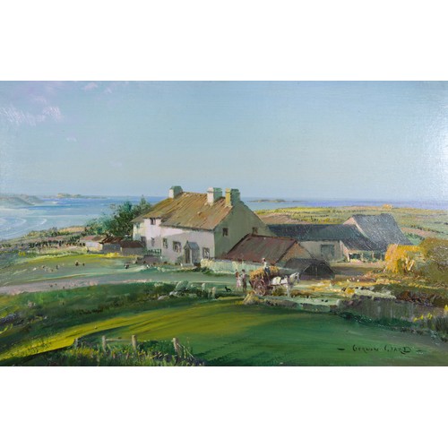 72 - Vernon De Beauvoir Ward 'Farm In Little Britain The Coast Of Pembroke St. David's' oil on board, sig... 