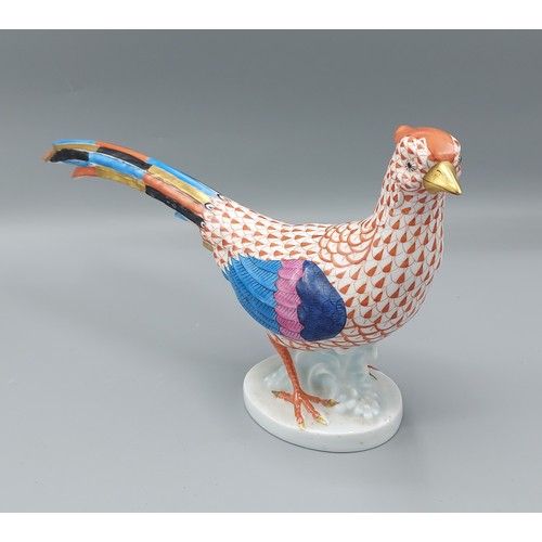 15 - A Herend model in the form of a Pheasant, 33cms long