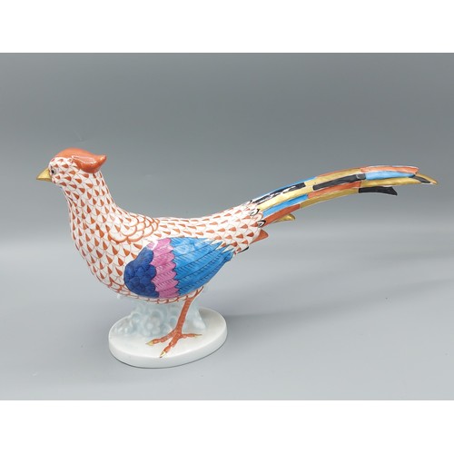 15 - A Herend model in the form of a Pheasant, 33cms long