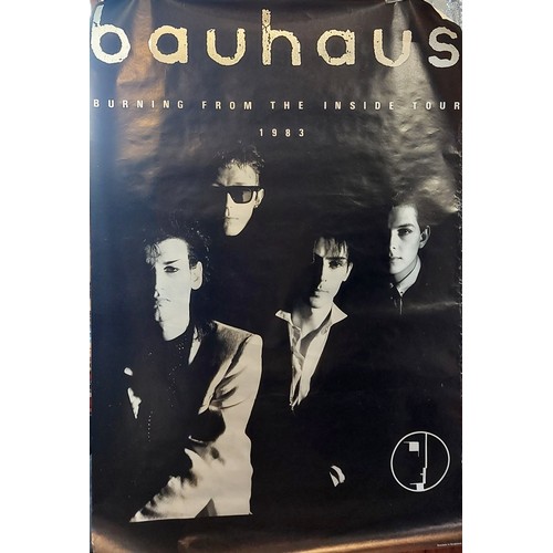 98 - An original advertising poster for Bauhaus Burning From The Inside Tour 1983, printed in England, 15... 