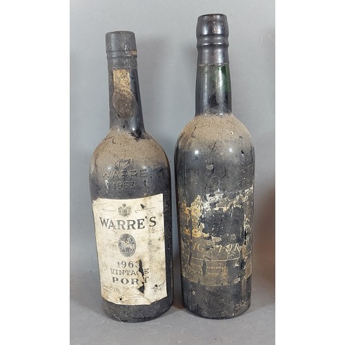 332 - One bottle of Warre,s vintage port dated 1963, together with one bottle of Croft and Co vintage port