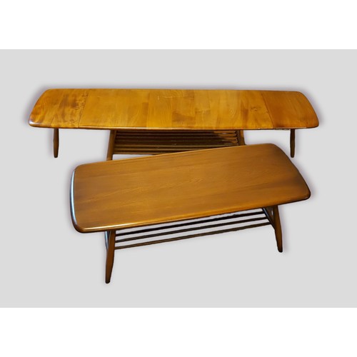 353 - An Ercol drop flap coffee table together with another similar Ercol coffee table