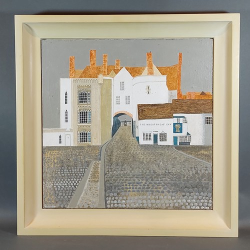 43 - Peter Yates, Broadgate, Ludlow, Acrylic on board, signed, 38cms square