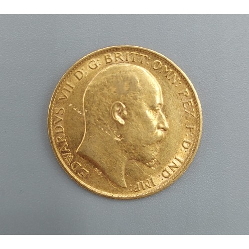 145 - An Edwardian gold half sovereign dated 1910