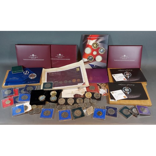 254 - The Royal Mint 2012 silver 50p coin together with another similar silver 50p coin and a collection o... 