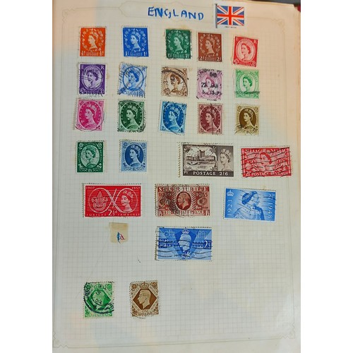 270 - A Simplex stamp album containing stamps of the world  to include a penny black stamp