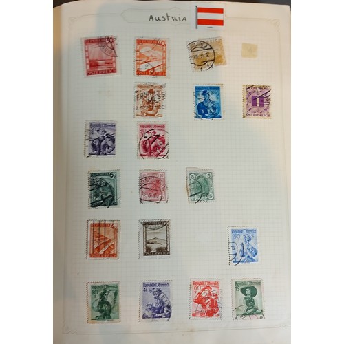 270 - A Simplex stamp album containing stamps of the world  to include a penny black stamp