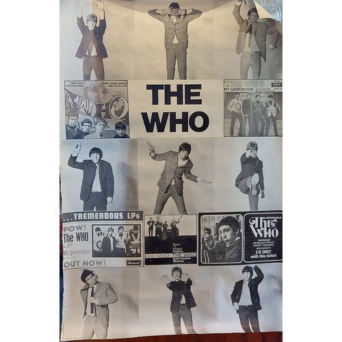 65 - An original advertising poster for The Who, printed in England, 152cms by 101cms