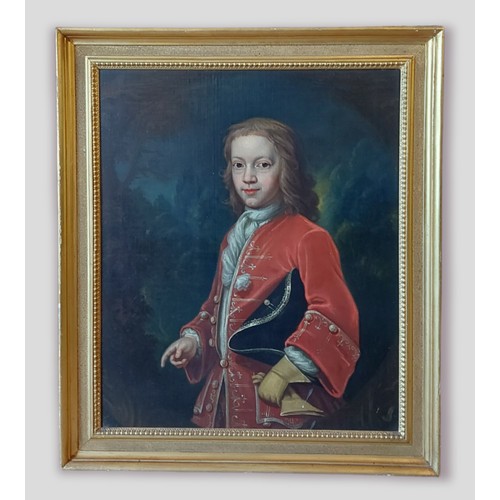 75 - An early 19th Century portrait of Captain Well, oil on canvas within gilded frame, 74cms x 61cms