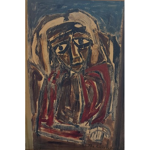 76 - John Tobin, The Little Red Judge, signed, titled and dated 1963 Verso, 121cms x 90cms together with ... 