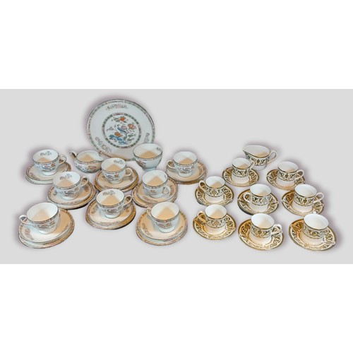 38 - A Royal Worcester Windsor pattern coffee service, together with a Wedgwood Kutani Crane pattern tea ... 