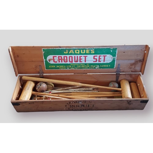 229 - A Jaques croquet set within original box