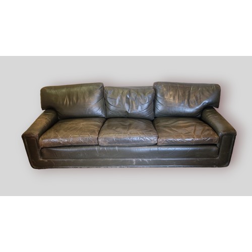 397 - A Heal's Palermo leather 3 seater sofa, 205cms long