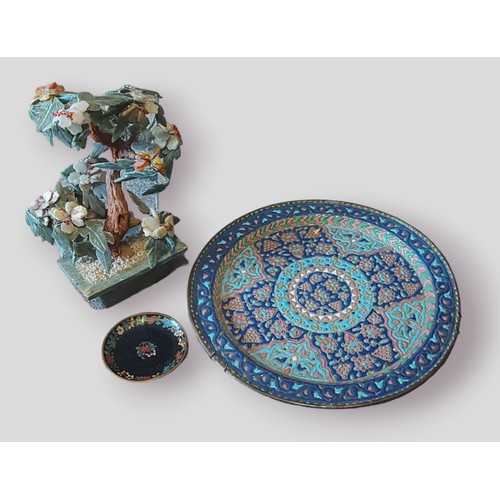 1 - Six Chinese dishes decorated with fish together with a collection other Asian ceramics, a hardstone ... 