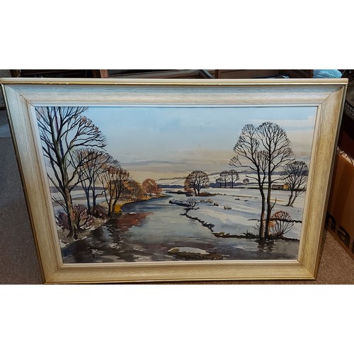 69 - Walter Cecil Horsnell, a group of three watercolours, river scenes, signed, 50cms x 75cms