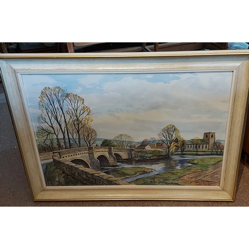 69 - Walter Cecil Horsnell, a group of three watercolours, river scenes, signed, 50cms x 75cms