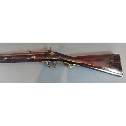 244 - A Brunswick 2nd model percussion Rifle with Tower mark, 76cm barrel