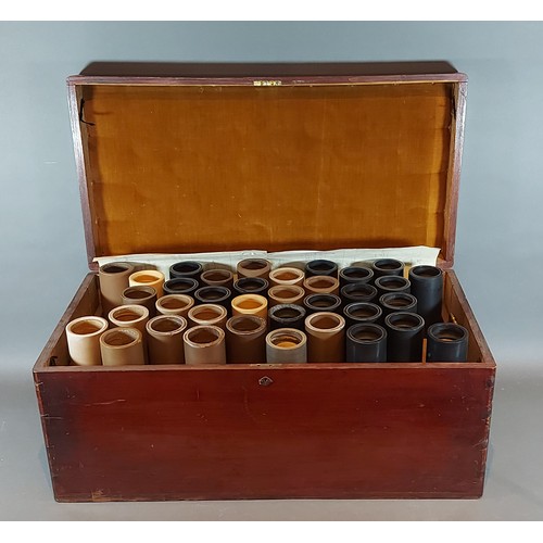 259 - An Edison Home Phonograph serial number H105519 together with a collection of cylinders within a pin... 