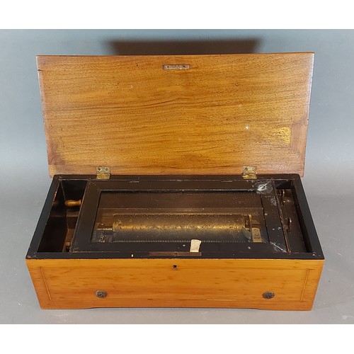 270 - A 19th Century Swiss musical box with 20cm cylinder