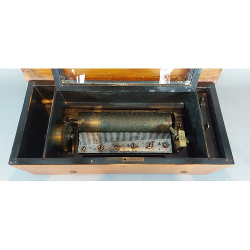 270 - A 19th Century Swiss musical box with 20cm cylinder