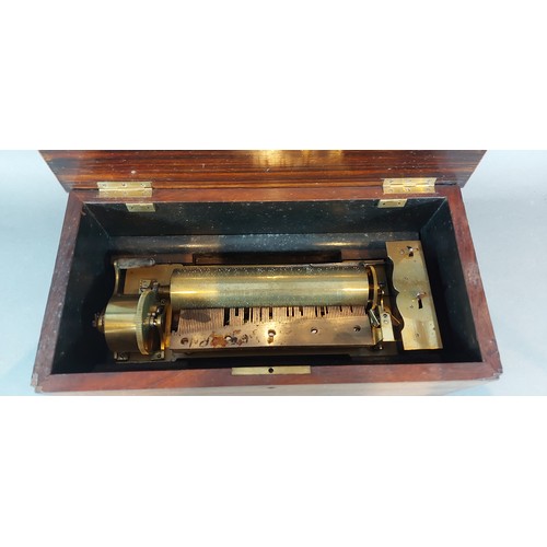 271 - A Swiss musical box, (Parts Only) with 21.5cm cylinder