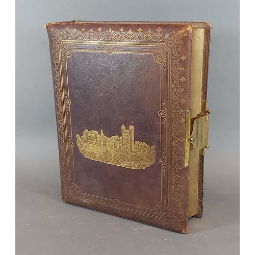 273 - A Victorian musical photograph album containing many early photographs