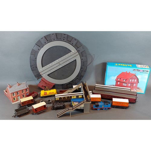 295 - A collection of 00 guage rolling stock together with track and track side accessories