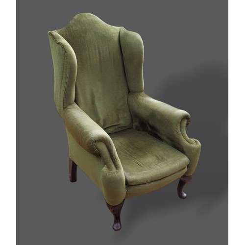 393 - A 19th Century mahogany chest of two short and two long drawers raised upon low cabriole legs, 113cm... 