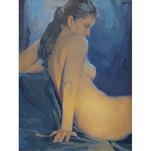 81 - Ignat Ignatov, study of a nude, oil on canvas, 51cms x 41cms together with another by the same artis... 