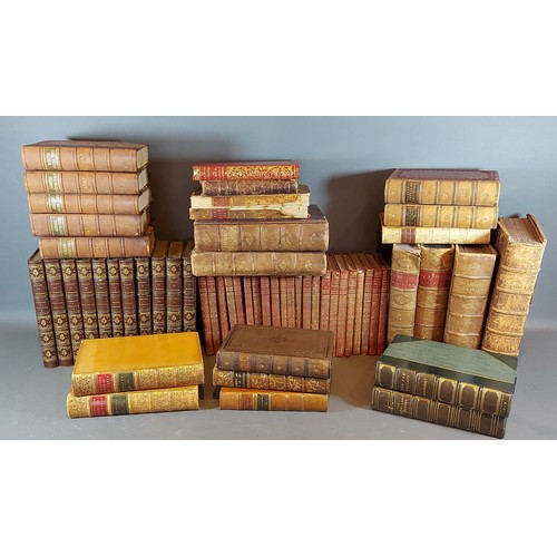 116 - Rudyard Kipling, twenty two volumes together with a collection of leather bound books