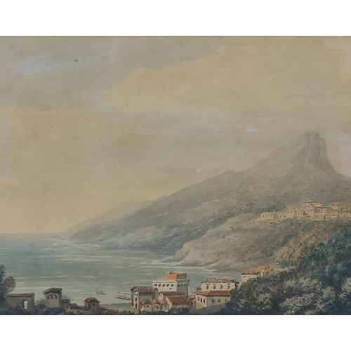 89 - John Warwick Smith, A View From Vietri, watercolour, 17.5cms by 22.5cms