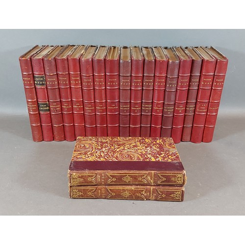 120 - Oeuvres completes De Victor Hugo, in seventeen volumes, together with two other Victor Hugo volumes ... 