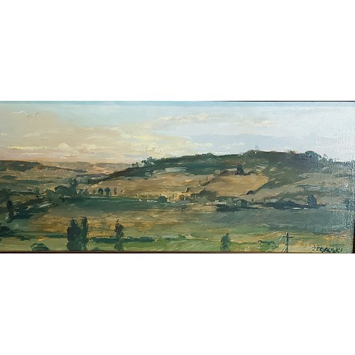 93 - Josef Lacki, view of a farm within a rural setting, oil on canvas, signed, 45cms x 60cms, together w... 