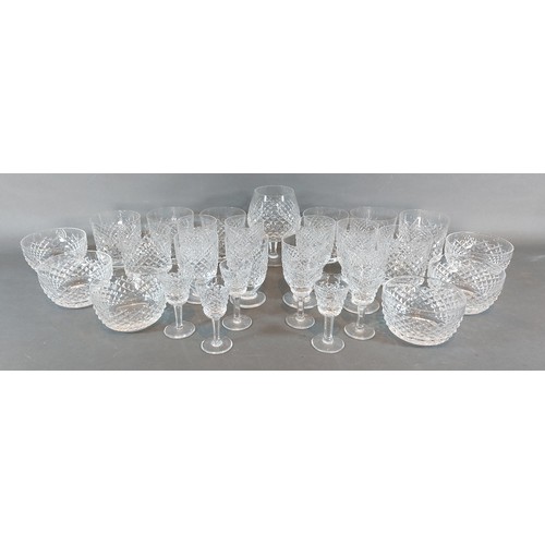 2 - A set of eight Waterford Alana pattern whiskey tumblers together with a collection of matching glass... 