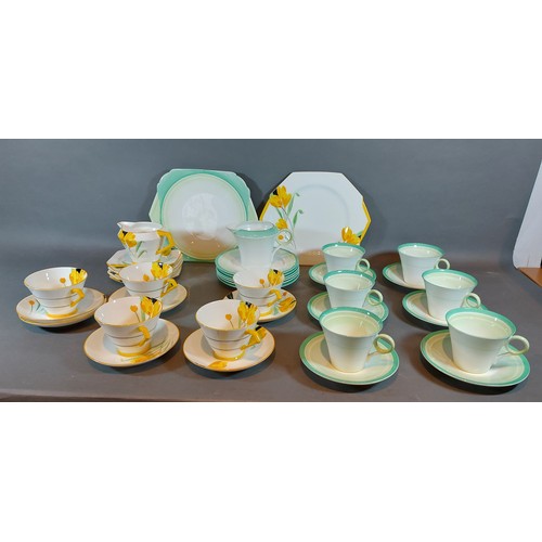 7 - A Shelley tea service together with another Paragon tea service