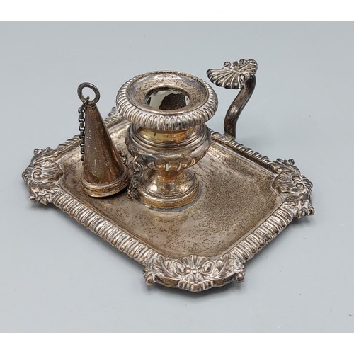 90 - A George III silver camber candlestick, Sheffield 1811 by John Roberts and Co.