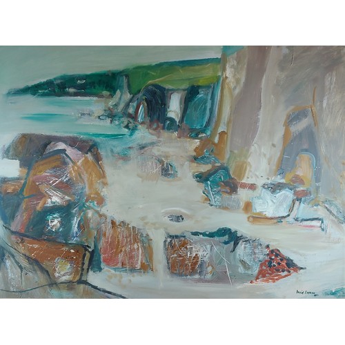 41 - David Ewans, Looking Toward The Sea, Porto Warren, oil on board, signed, 74cms x 100cms