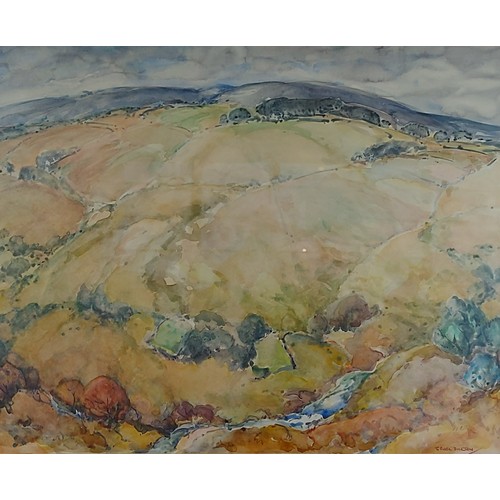 45 - Thomas Elder Dickson, Spring Landscape Near Stow, watercolour, signed, 46cms x 60cms