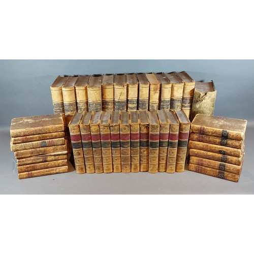 72 - Thirteen volumes, Waverley Novels together with a collection of mainly leather bound books