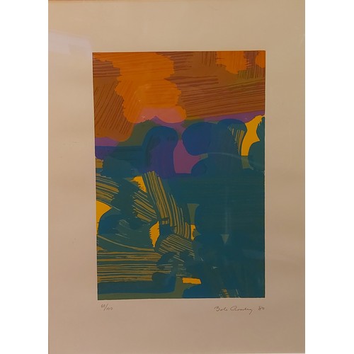 51 - Bob Crossley, Abstract, Signed, limited edition screenprint number 69/100 from the Penwith Society o... 